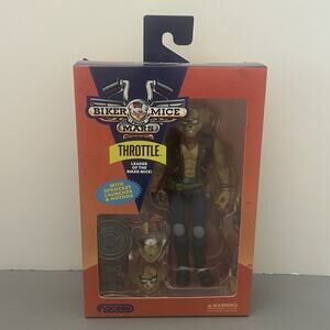 Biker Mice From Mars Throttle w/Sprocket Launcher & Hotdog Nacelle Figure 2024